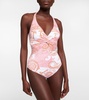 Zanzibar paisley halterneck swimsuit