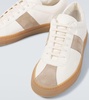 Tennis suede-trimmed leather sneakers