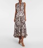 Marie Rose zebra-print cotton maxi dress