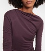 Lilies draped jersey top