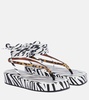 Jamie printed satin sandals