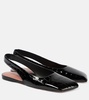 Ane patent leather slingback flats