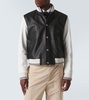 Leather varsity jacket