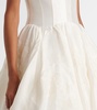 Bridal Leighton appliqué twill and organza gown