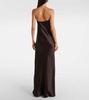 Crepe satin gown