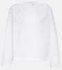 Cotton poplin pleated top