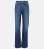 Low-rise straight jeans