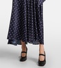 Bow-detail polka-dot maxi dress