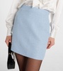 Sequined tweed miniskirt