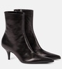 Sling leather ankle boots