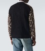 Leopard-print jacquard cardigan