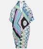 Vivara-print jersey satin kaftan