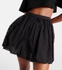 Cotton-blend poplin miniskirt