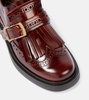 Leather monk strap shoes