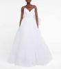 Bridal Greta off-shoulder silk gown