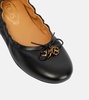 Gommino leather ballet flats