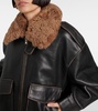 Santiago shearling-trimmed leather jacket