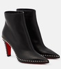 Vidura Spike Red Sole Leather Booties 