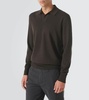 Virgin wool polo sweater