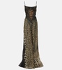 Leopard-print tulle gown