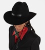 Leather-trimmed cowboy hat