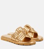 Ottavia metallic leather slides