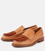 Fringed leather loafers