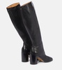 Tabi leather knee-high leather boots