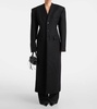 Hooded wool coat 