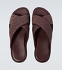 Otawi leather-trimmed raffia sandals