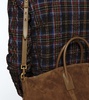 Giant suede duffel bag