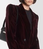 Double-breasted velvet blazer