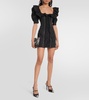 Ruffled puff-sleeve minidress