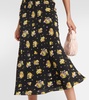 Floral silk maxi dress