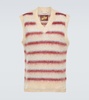 Striped wool-blend sweater vest