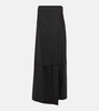 High-rise wool-blend maxi skirt