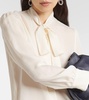 Carina tie-neck silk blouse