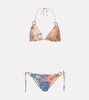 August printed triangle bikini