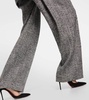 High-rise wool-blend wide-leg pants