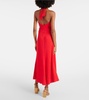 Halterneck cutout maxi dress