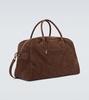 Leather duffel bag