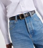 Horsebit leather belt