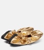 Scrunchie metallic ballet flats