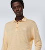 Linen and cotton polo sweater