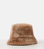 Shearling bucket hat