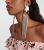 Crystal-embellished drop earrings