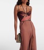 Mae draped satin corset dress