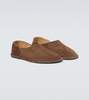 Canal suede slip-on shoes