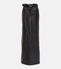 Mock-croc leather maxi skirt