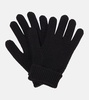 Ribbed-knit cashmere gloves